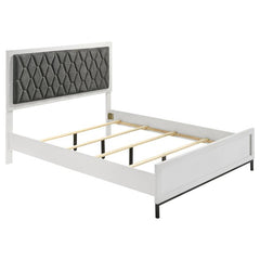 Sonora Queen Upholstered Panel Bed White - 224861Q