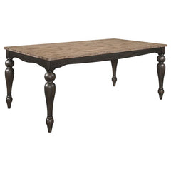 Bridget 5-piece Rectangular Dining Set Brown Brushed and Charcoal Sandthrough - 108221-S5
