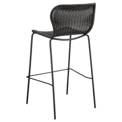 Mckinley Upholstered Bar Stools with Footrest (Set of 2) Brown and Sandy Black - 192040