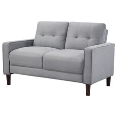 Bowen Upholstered Track Arm Tufted Loveseat Grey - 506782