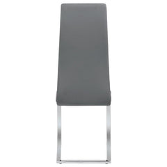 Montclair Upholstered High Back Side Chairs Grey and Chrome (Set of 4) - 100515GRY