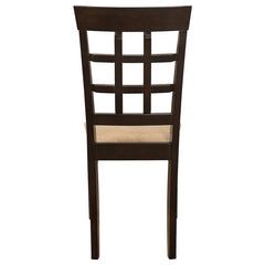 Gabriel Lattice Back Side Chairs Cappuccino and Tan (Set of 2) - 100772