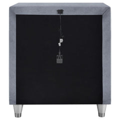 Antonella Upholstered 3-drawer Nightstand Grey - 223582