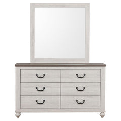 Stillwood 6-drawer Dresser with Mirror Vintage Linen - 223283M