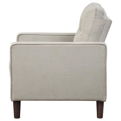 Bowen Upholstered Track Arm Tufted Accent Chair Beige - 506787