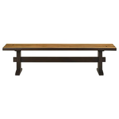 Bexley Rectangular Live Edge Dining Set Natural Honey and Espresso - 110331-S6