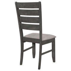 Dalila Ladder Back Side Chair (Set of 2) Grey and Dark Grey - 102722GRY