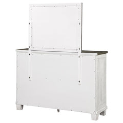 Lilith 7-drawer Dresser with Mirror Distressed White - 224473M