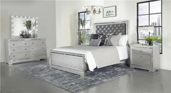 Eleanor 4-piece Eastern King Bedroom Set Metallic Mercury - 223461KE-S4