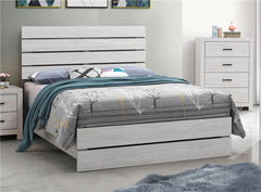 Brantford Wood Eastern King Panel Bed Coastal White - 207051KE