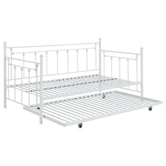 Nocus Metal Twin Daybed with Trundle White - 306055