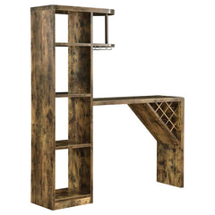 Belvedere 5-shelf Bar Table Storage Antique Nutmeg - 182127