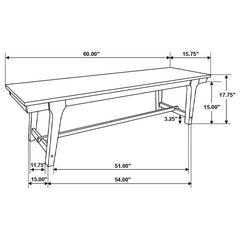 Reynolds 6-piece Rectangular Dining Table Set Brown Oak - 107591-S6