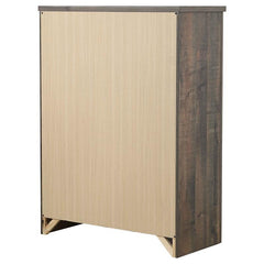 Frederick 5-drawer Bedroom Chest Weathered Oak - 222965