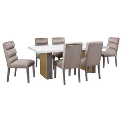 Carla Upholstered Dining Side Chair Stone (Set of 2) - 106684