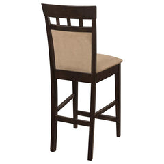 Gabriel Upholstered Counter Height Stools Cappuccino and Beige (Set of 2) - 100219