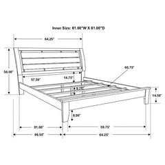 Serenity Wood Queen Panel Bed Mod Grey - 215841Q