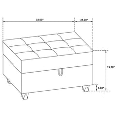 Stonenesse Sectional Sofa with Storage Ottoman Set Grey - 500413-S2