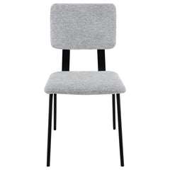 Calla Fabric Upholstered Dining Side Chair Grey (Set of 2) - 108062