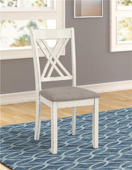 Fortress 7-piece Dining Set Chestnut and Vintage White - 190721