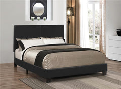 Mauve Upholstered Full Panel Bed Black - 300558F