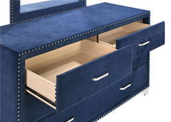 Melody 5-piece Eastern King Bedroom Set Pacific Blue - 223371KE-S5