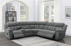 Bahrain 6-piece Modular Reclining Sectional Sofa Charcoal - 609540