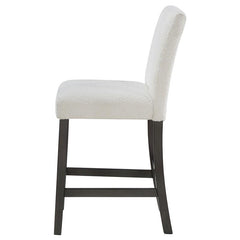 Alba Boucle Upholstered Counter Height Dining Chair White and Charcoal Grey (Set of 2) - 123119