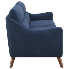 Gano Upholstered Sloped Arm Sofa Navy Blue - 509514