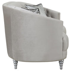 Avonlea Upholstered Sloped Arm Loveseat Grey Velvet - 508462