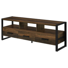 James 3-drawer Engineered Wood 60" TV Stand Dark Pine - 704282