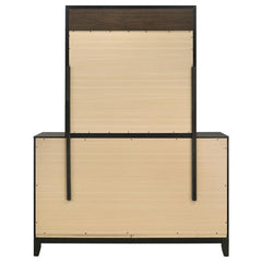 Valencia 6-drawer Dresser with Mirror Black - 223043M