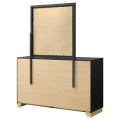 Caraway 6-drawer Dresser with Mirror Black - 224783M