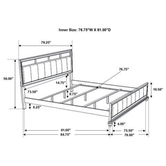 Barzini 4-piece Eastern King Bedroom Set White - 205891KE-S4