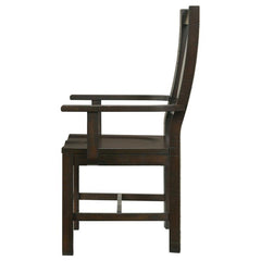 Calandra Slat Back Arm Chairs Vintage Java (Set of 2) - 192953