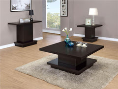 Reston Engineered Wood Pedestal Console Table Cappuccino - 705169
