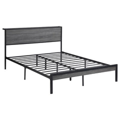 Ricky Metal Full Panel Bed Grey - 302143F