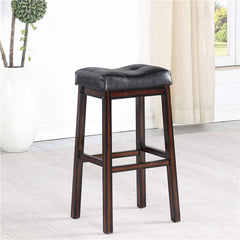 Donald Upholstered Bar Stools Black and Cappuccino (Set of 2) - 120520