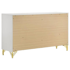 Lucia 5-piece Queen Bedroom Set Beige and White - 224731Q-S5