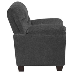 Clementine Upholstered Padded Arm Accent Chair Grey - 506576