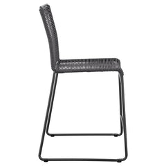 Jerome Upholstered Counter Height Stools with Footrest (Set of 2) Charcoal and Gunmetal - 192063