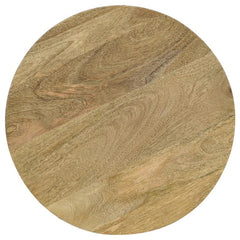 Pilar Round Solid Wood Top End Table Natural and Black - 703607