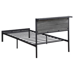 Ricky Metal Twin Panel Bed Grey - 302143T