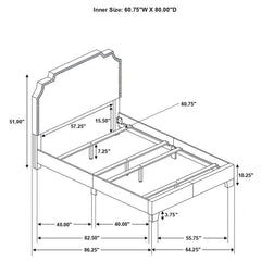 Tamarac Upholstered Queen Panel Bed Grey - 310063Q