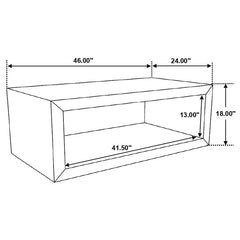 Benton Rectangular Solid Wood Coffee Table Natural - 704838