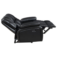 Camila 2-piece Upholstered Motion Reclining Sofa Set Black - 610244-S2