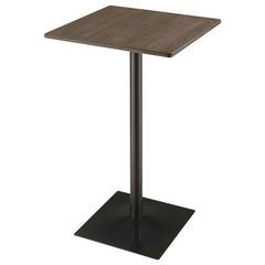 Cavalier Square Bar Table Dark Elm and Matte Black - 100730