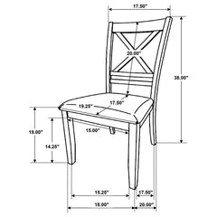Hollis Cross Back Wood Dining Side Chair White (Set of 2) - 122242