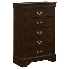 Louis Philippe 5-drawer Chest with Silver Bails Cappuccino - 202415