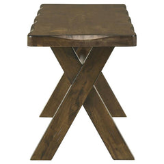Alston X-shaped Dining Bench Knotty Nutmeg - 106383